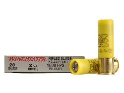 Winchester Super-X Ammunition 20 Gauge 2-3/4" 3/4 oz Rifled Slug